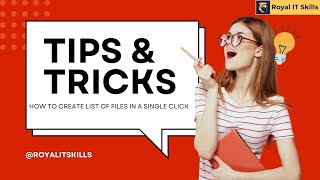 Create list of Folders in a single Click