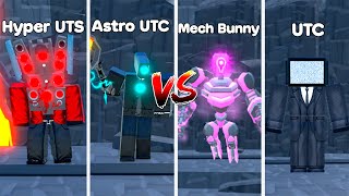💀HYPER WITH ASTRO VS MECH BUNNY AND UTC😡 - Toilet tower defence