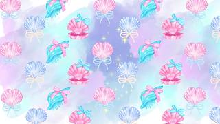 2 Hour Seashell Wallpaper with Calm Happy Music 🐚Pastel Ocean Background for Kids Room & Baby Shower