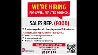 Looking for Sales Representative - FOOD