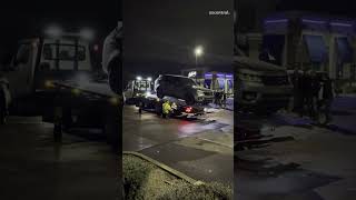 Law enforcement officers investigate vehicle in Tucson area