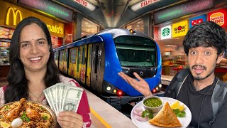 Eating Only Metro Station Food For a Day😵