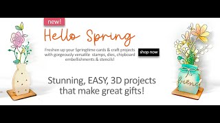 How to create these gorgeous Pretty Flower Chipboard Jars, Vases and 3D craft/card making projects