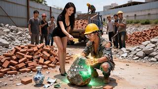 Poor guy get X-ray vision, cut jade rock earn 100000 times money, marry hot CEO, ex-gf regret!