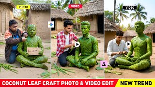 Coconut leaf craft ai photo & video editing | Trending ai video kaise banaye | Gemini photo edit