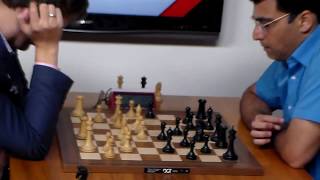 Round 9 rapid: Sergey Karjakin vs Viswanathan Anand part 2