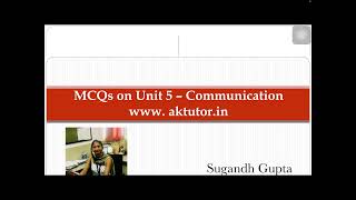 AKTU MCQs - Unit 5 - Communications