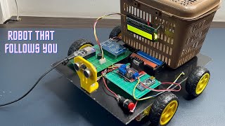 Smart Shopping Trolley Robot That Follows You Automatically | Arduino Project