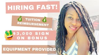 $3,000 SIGN ON BONUS WORK FROM HOME JOB 2022 PAID TRAINING #Remote jobs #make money