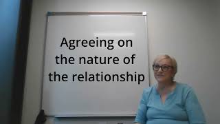 Developing agreement on the session focus (face-to-face)