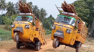 PIAGGIO Ape Tuk Tuk "Autorickshaw 3 Wheeler" Stunts UP front Wheel Videos | Crazy AutoWala
