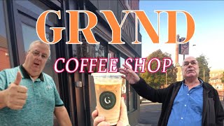Meeting a subscriber for coffee at GRYND in Reddish..