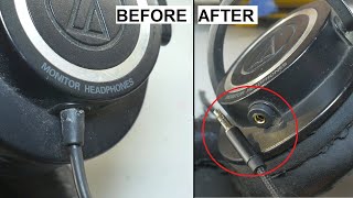 Audio Technica headphones Detachable Cable Mod DIY