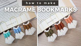 DIY Macrame Bookmarks / How To Make Macrame Bookmarks Using Paper Clips