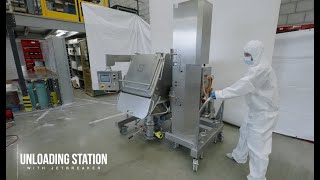 Unloading Station With Jet Breaker™ Designed by ILC Dover