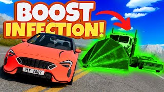 Random Car Hide & Seek INFECTION with BOOST is PURE CHAOS! (BeamNG Drive)
