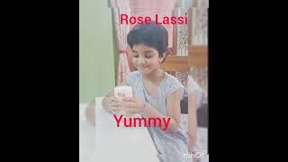 Simple Rose 🌹 Lassi recipe,yummy!!by my mother #lassilove #summerdrink #motherdaughter #viral#shorts