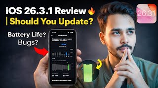 iOS 26.3.1 Review 🔥| Should You Update? Green Screen Issue, Battery Life, Bugs etc. (HINDI)