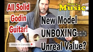 Unboxing a New Guitar from Godin: Made in Canada all solid Mahogany Folk Rustic Burst 2024
