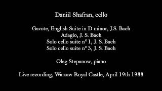 Daniil Shafran, cello - Bach recital - Royal Castle Warsaw, Poland 1988