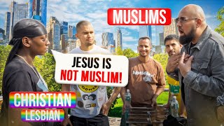 Lesbian New Yorker Argues With Muslims About Jesus! NYC Street Dawah With @SNEAKO @AdamSalehVlogs 
