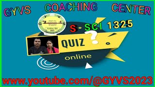 ONLINE QUIZ S.SCI 1325 @GYVS2023