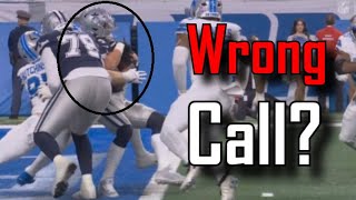 Why wasn't this ruled a safety? | Detroit Lions Vs Dallas Cowboys