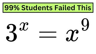 3^x = x^9 | Find the value of x