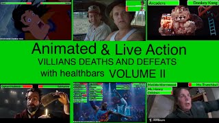 Animated & Live-Action Movie Villains Defeats & Deaths with healthbars (Part 2)
