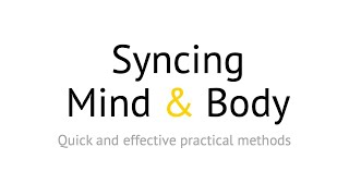 Syncing Mind and Body to 1 Speed, 1 Moment, in 1 Minute - FREE Mental Skills Training
