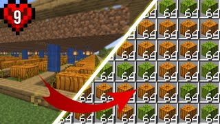 I built a GIANT PUMPKIN and MELON FARM in Hardcore Minecraft
