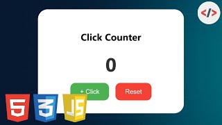 ⚡ Simple Click Counter using HTML, CSS & JS — Beginner Tutorial