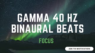40hz Gamma Binaural Beats for deep focus, meditation music
