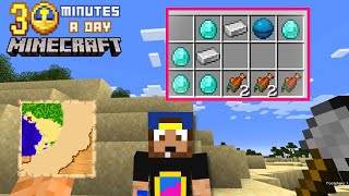 Best Buried Treasure EVER?!! 30 Minutes a Day Minecraft Ep 8