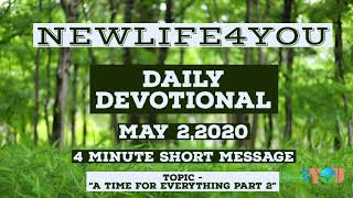 NEWLIFE4YOU DAILY DEVOTIONAL MAY 2,2020