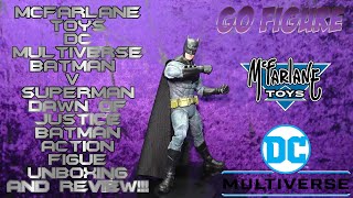 McFarlane Toys Batman v Superman Dawn Of Justice Batman Action Figure Unboxing and Review!!!