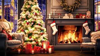 Classic Christmas Songs with Crackling Fireplace 🔥🎄 Frank Sinatra, Nat King Cole, Bing Crosby, Dean