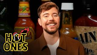 MrBeast Faces His Scariest Challenge Yet While Eating Spicy Wings | Hot Ones