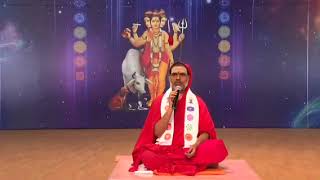 Pujya Sri Bala Swamiji meditating with the Sadhakas at the Datta Kriya Yoga camp.