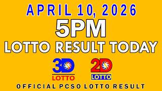 5pm Lotto Result Today April 10 2026 Swertres 3D Lotto Ez2 2D Lotto PCSO