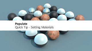 Populate Quicktip - Setting Materials