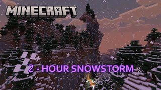 Minecraft Longest Darkest Winter Night Snowstorm Noise Snowfall No Commentary White Noise for Sleep