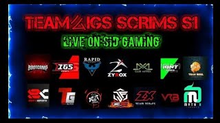 TEAM IGS ESPORTS SCRIMS LIVE ON SIDGAMING 🔥