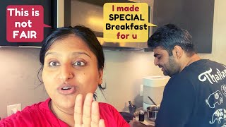 When husband prepares Breakfast | Ghar per Theatre wali feeling | Daily Vlogs Canada @humpty02dumpty