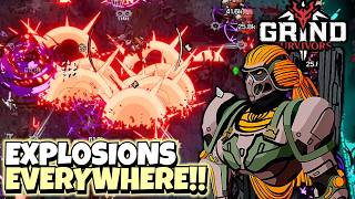 Everything Explodes On Screen With The New Sawblade Launcher Weapon! Grind Survivors