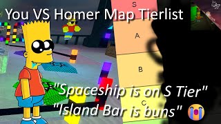 Ranking all maps in You VS Homer Roblox!