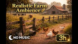 Realistic Farm Ambience 🌾 Natural Sounds for Sleep, Study & Relaxation (No Music) - Audio 3h