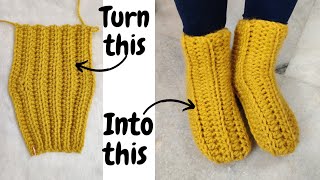 Easiest Crochet Chunky Socks for Adults Tutorial
