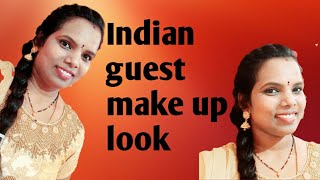 indian guest make up look|| no foundation,no concealer,no primer||ma(nju)dhu😍😘