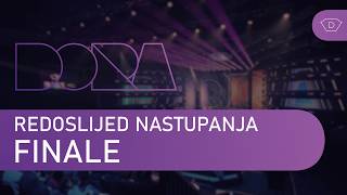 Dora 2026 – Finale | Redoslijed nastupanja